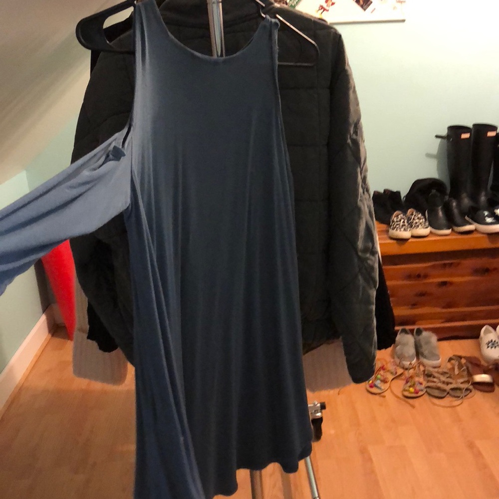 And off the shoulder dress